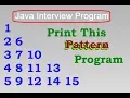 Java Number Pattern Program Interview Program By D K Gautam