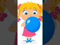 Annie from Little Einsteins blowing a humongous blue balloon