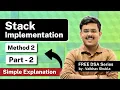 Stack Implementation in DSA Beginner s Guide with Code Examples Method 2 - Part 2