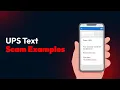 UPS Text Scam Examples