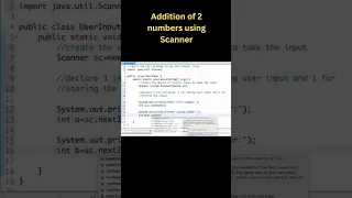 Addition of 2 numbers with user input in Java using Scanner