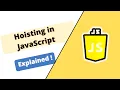 JavaScript course Hoisting in JavaScript explained