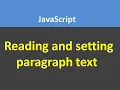 Core JavaScript Tutorial-33 Reading and setting paragraph text in JavaScript Hindi Expanding