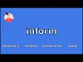 Download Lagu INFORM - Meaning and Pronunciation