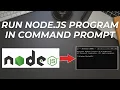How to Run Node js Program in Command Prompt
