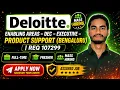Deloitte Hiring 2026 Product Support Engineer Python SQL REST API Bangalore Freshers Apply