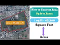 Sq ft to Acres Area Conversion