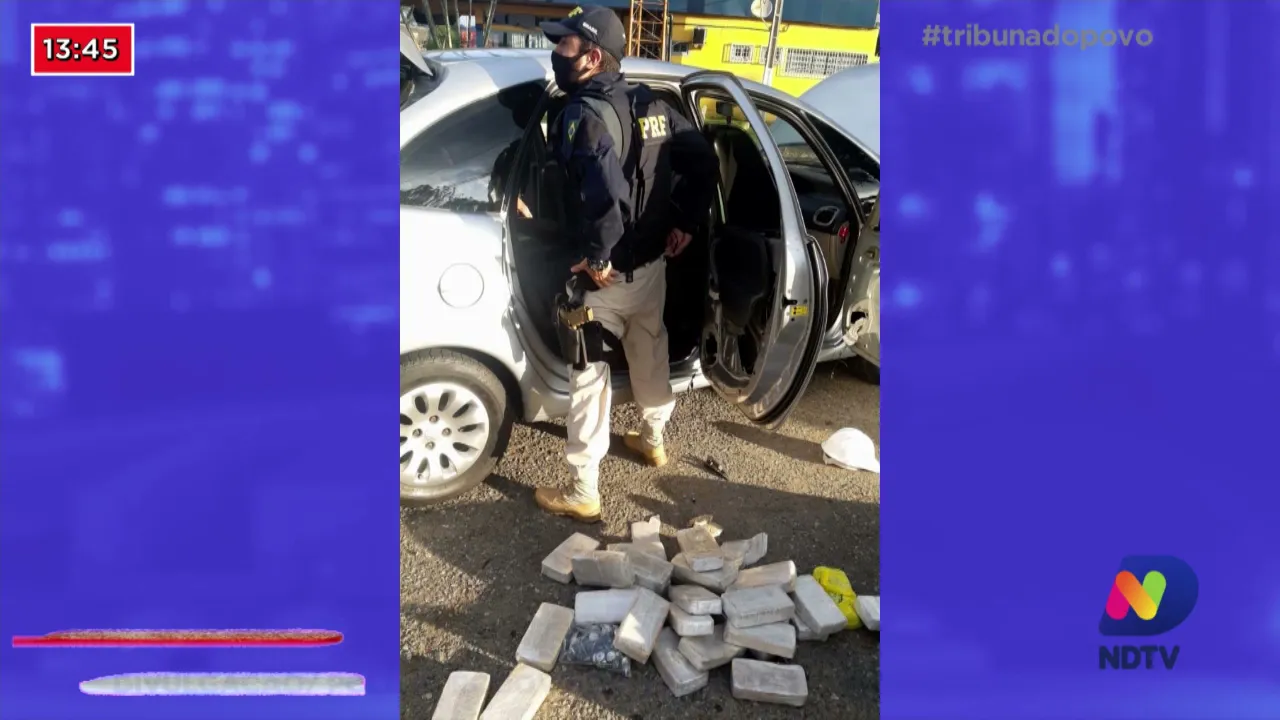 Apreensão de drogas PRF encontra mais de 30 kg de crack escondido em carro