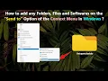 How to add any Folders Files and Softwares on the Send to Option of the Context Menu in Windows