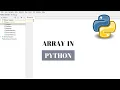 Python Tutorial for Beginners Array in Python