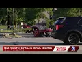 Four sent to hospital as crash splits car in half