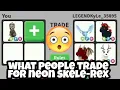 What People Offer For Neon Skele-Rex In Adopt Me Trading
