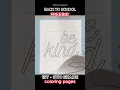 Back to School Free Coloring Pages for 1st 2nd 3rd 4th 5th 6th 7th 8th and 9th Grade