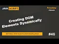 Creating DOM Elements Dynamically DOM DOM Manipulation A Complete JavaScript Course