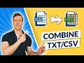 Convert the content from multiple TXT or CSV files into Excel using Python Real-World Example