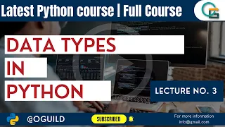 Data Types in Python Lecture no 3 Python Tutorial for beginners iSoftra