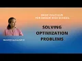 Solving Optimization Problems MAmiTEO teaches MATH