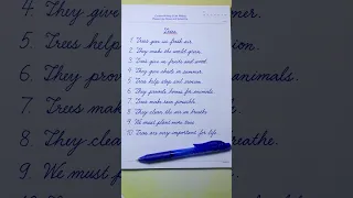 Cursive Writing Practice 10 Lines on Trees Cursive Handwriting Practice Cursive Writing