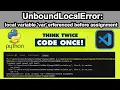Python UnboundLocalError Solution Fix