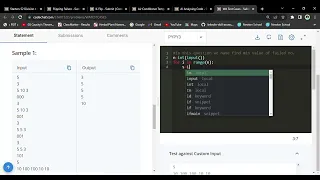 Minimum Sum Submit CodeChef contest solution in python
