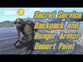 Fallout 76 Atomic Shop Secret Service Backpack and Ranger Armor Desert Paint
