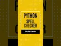 Build a Python Spell Checker in 1 Minute Tamil Python Coding Shorts