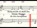 Download Lagu Dying Inside To Hold You - Eb Alto Saxophone - Play Along  Sheet Music  Backing Track