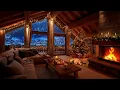 Lagu Snowy Christmas Evening 🎅✨ | Crackling Fireplace, Soft Wind \u0026 Cozy Winter Ambience