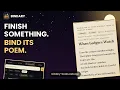 Bindary - Finish something Bind its poem