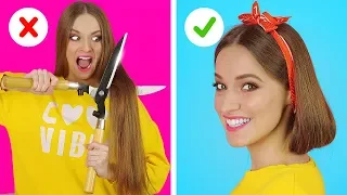 Download BRILLIANT HAIR HACKS AND TIPS || Funny Hair Situations And Problems by 123 GO! MP3