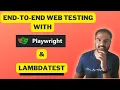 Playwright Python Tutorial Playwright Automation End To End Testing TestMuAI