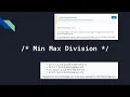 MinMaxDivision Codility Lesson Design code Java coding interview question
