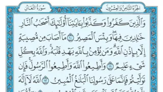 سورة التغابن مكتوبة ماهر المعيقلي 