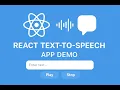 Build a Realistic React Text-to-Speech App Voice Selector Humanlike Voices