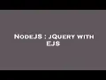 NodeJS jQuery with EJS