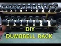 DIY Dumbbell Weight Rack Storage from Wood