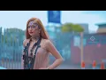 Transparent dress street fashion show Model styling
