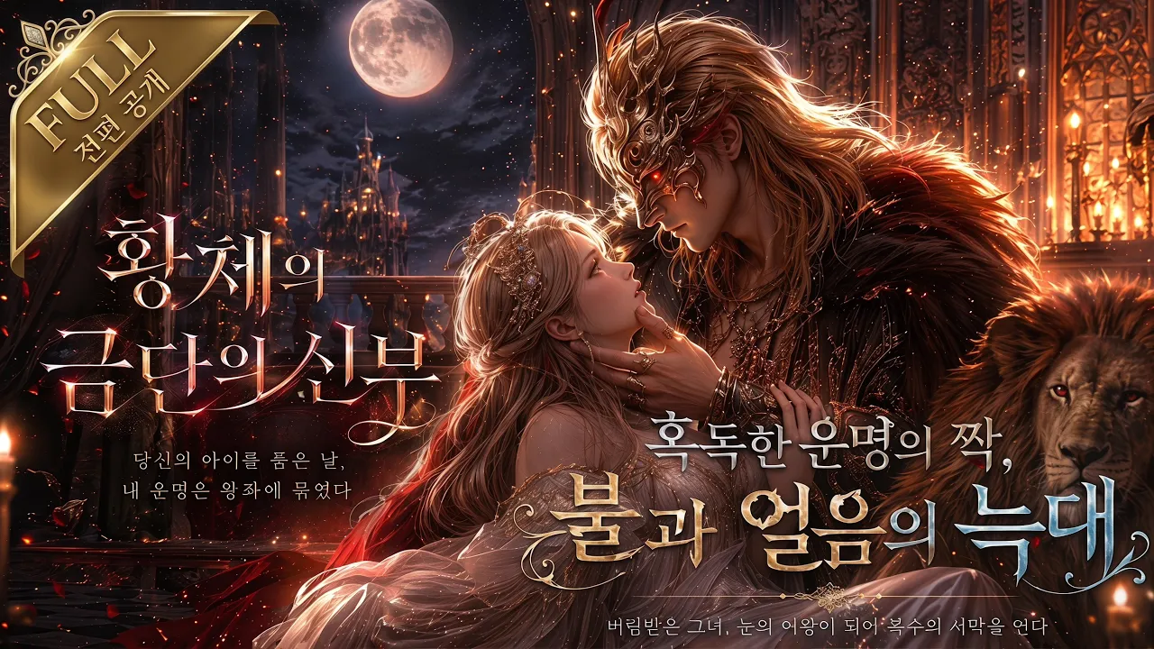 👑【사자의 신부(1-10화)】제국의 잔인한 폭군 케인 황자, 아무도 몰래 임신한 에레나를 침실 구석으로 몰아넣고 "평생 도망칠 수 없다"며 포효한 사이다! ⛓️✨💎 poster