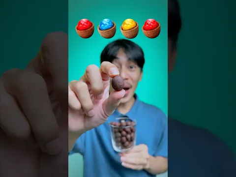 Cobain Challange Coklat Tebak Warna 😍🔥 #mukbang #food
