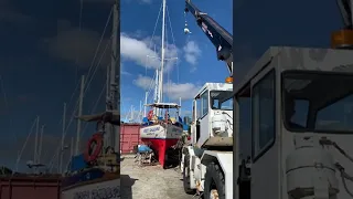 Boat, Mast, Crane