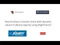 How to draw a column chart with dynamic values in JQuery AJAX by using Highcharts