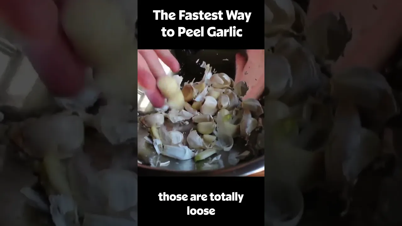 The Fastest Way to Peel Garlic (20 Cloves In 20 Seconds)