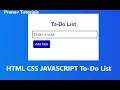 Building an Interactive To-Do List HTML CSS and JavaScript Tutorial