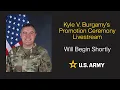 Promotion Ceremony of Major Kyle V Burgamy to Lieutenant Colonel