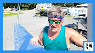 Installing our new DIY bowsprit Episode 51 #refit #sailingcatamaran