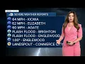 Severe weather rolls in