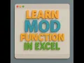 MOD Function in Excel