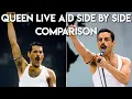 Download Lagu FULL Queen at LIVE AID Side By Side Comparison with Rami Malek (Bohemian Rhapsody 2018)