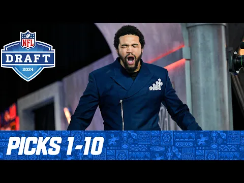 Video Thumbnail: Picks 1-10: 5 Quarterbacks Drafted! | 2024 NFL Draft