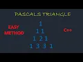 PASCALS TRIANGLE IN PROGRAMMING LANGUAGE IN HINDI EASY AND UNDERSTANDABLE
